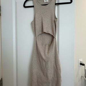 Aritzia Wilfred Beige Backless Dress